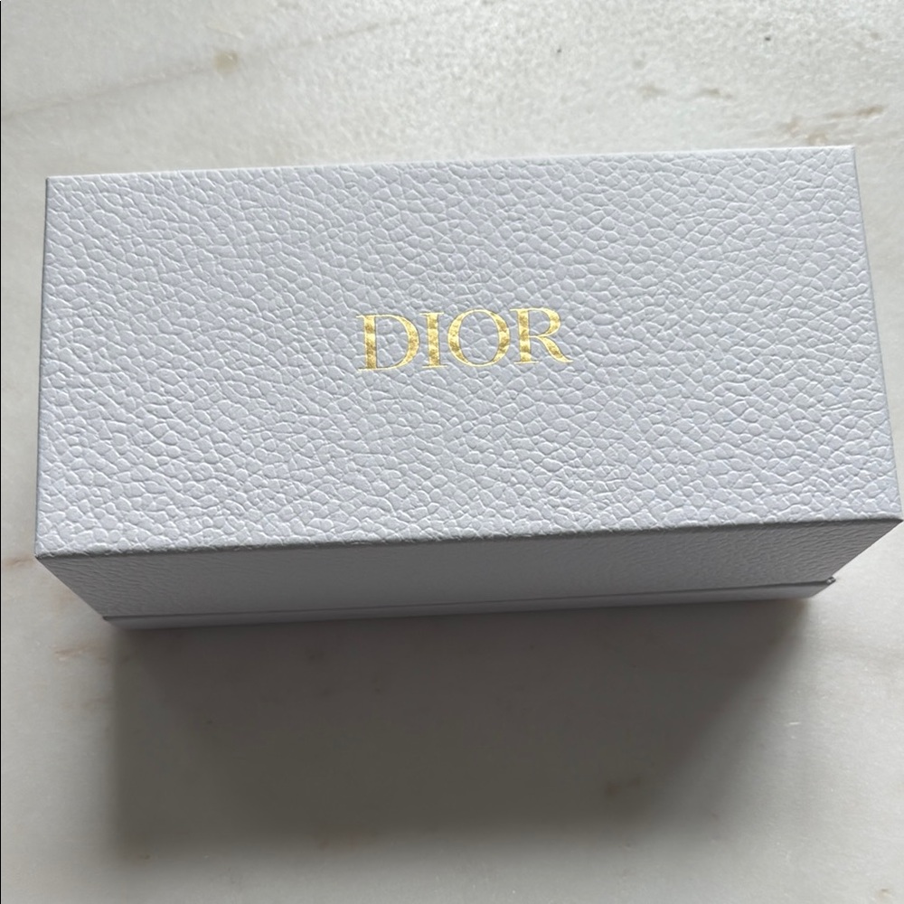 Dior Textured White Box with Gold Logo